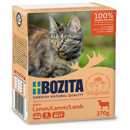 Консервы для кошек Bozita Lamb Tetra Pak кусочки в желе с ягненком 4914 370 г