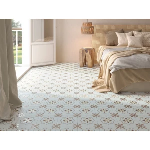 Керамогранит Harmony Peronda Llevant Taupe Cross LT матовый бело-зеленый 3386040463 22,3х22,3 см