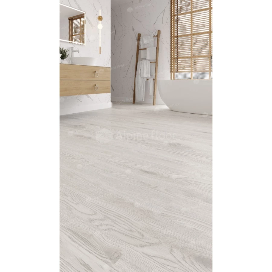 Плитка кварцвиниловая Alpine Floor Ultra ECO Дуб Арктик ЕСО 5-1 34 класс 2 мм 4.49 кв.м 121.9х18.4 см