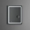 Универсальное зеркало Am Pm Gem с контурной Led подсветкой часами и косметическим зеркалом M91AMOX0553WG 55 см