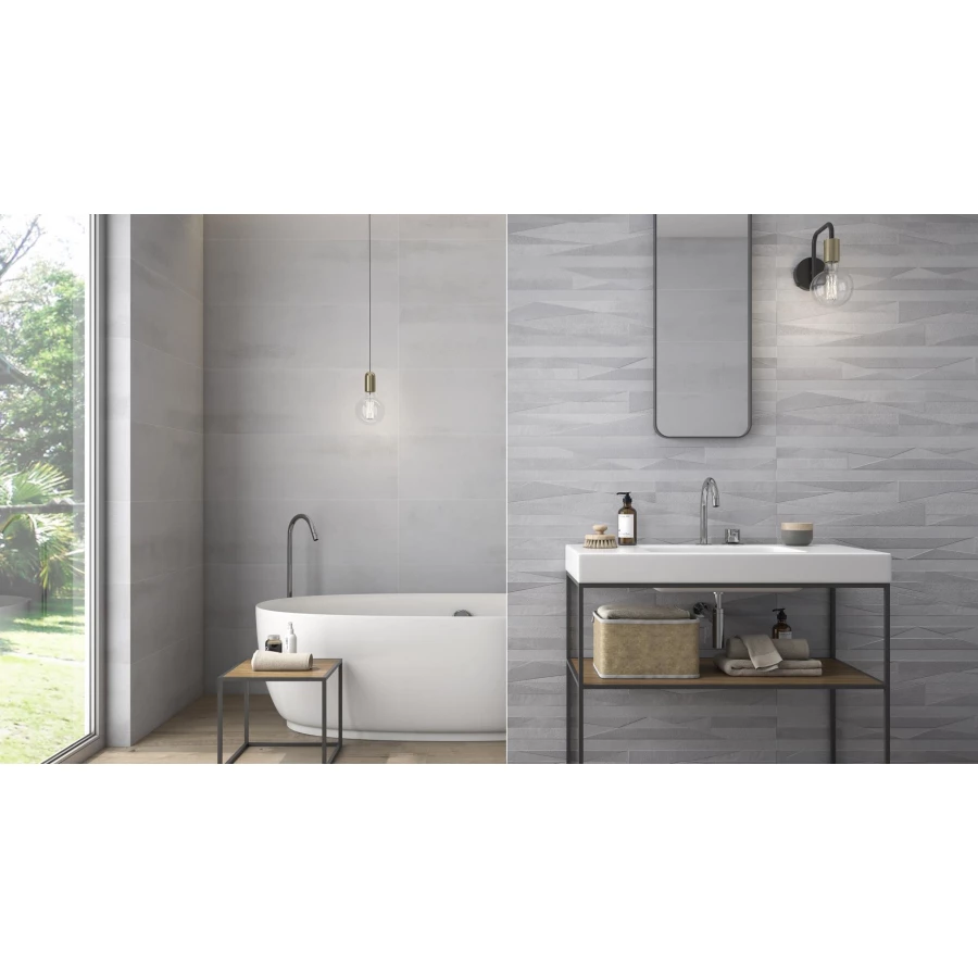 Плитка настенная Pamesa Brienz Ceniza Relief 100x33.3 см