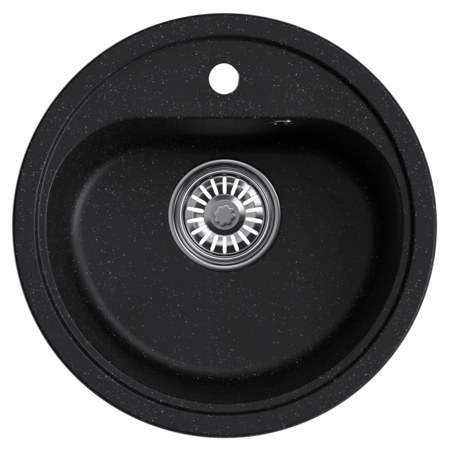 Мойкa MixLine круглая черная 551809 44x44 см