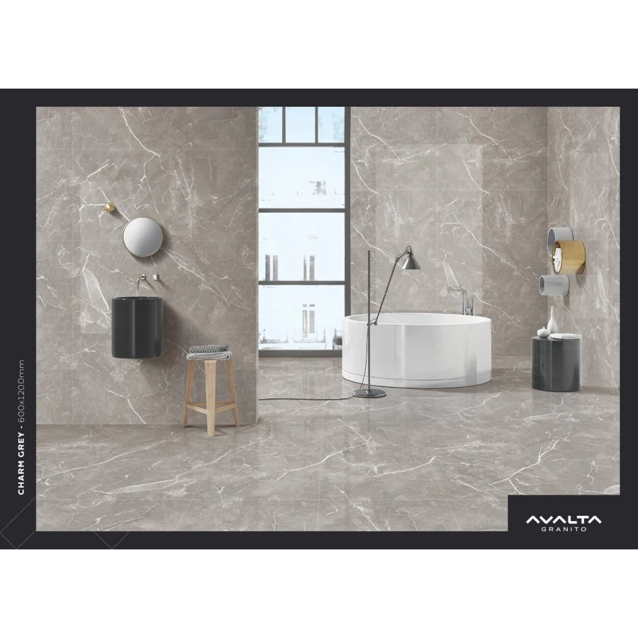 Керамогранит Kevis Glossy Charm Grey 120х60 см