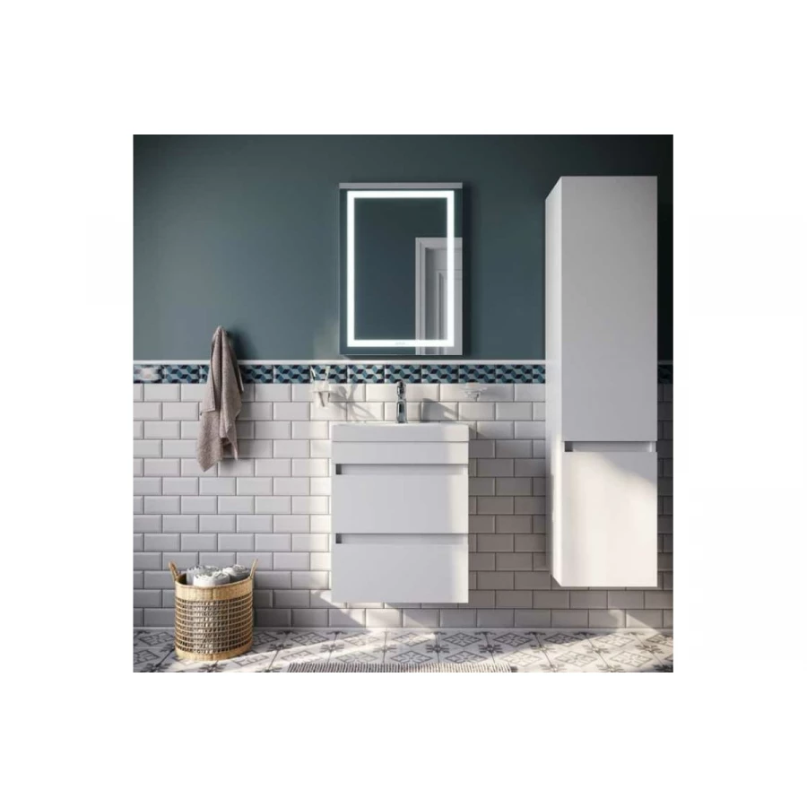 Тумба с умывальником Iddis Zodiac подвесная с дверцами белая 50 см под умывальник 3505000i28 ZOD5CD0i95K