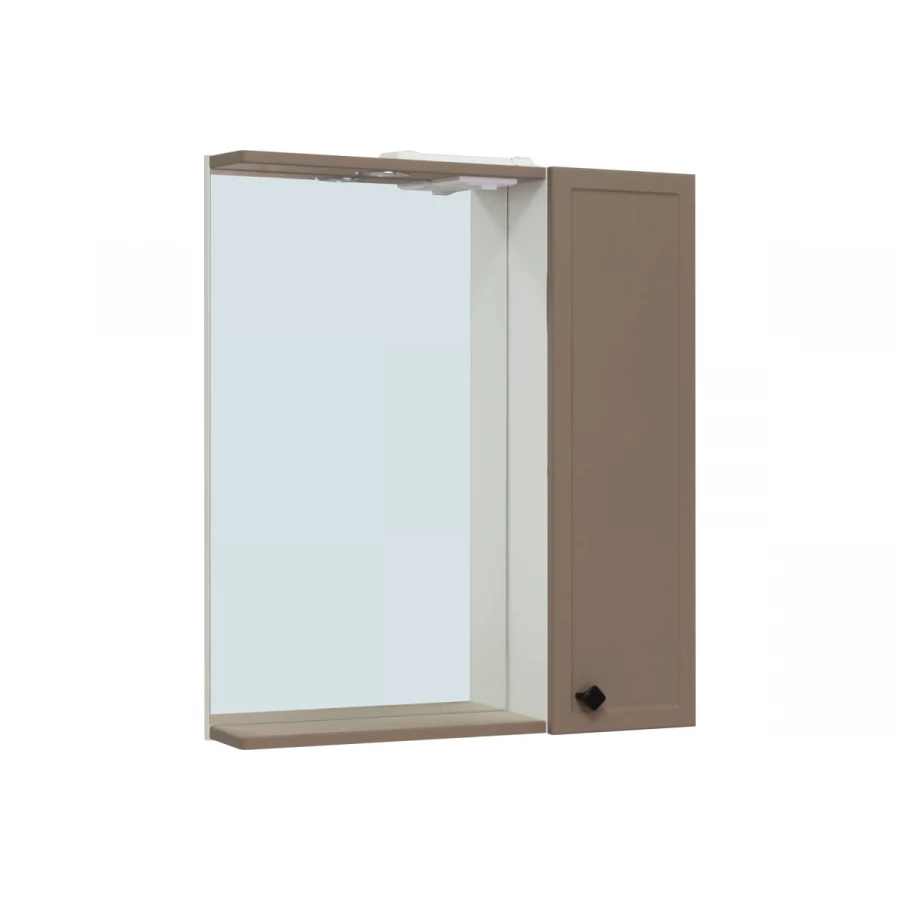 Зеркальный шкаф Runo Римини 65 правый бежевый 00-00001278 65x75 см