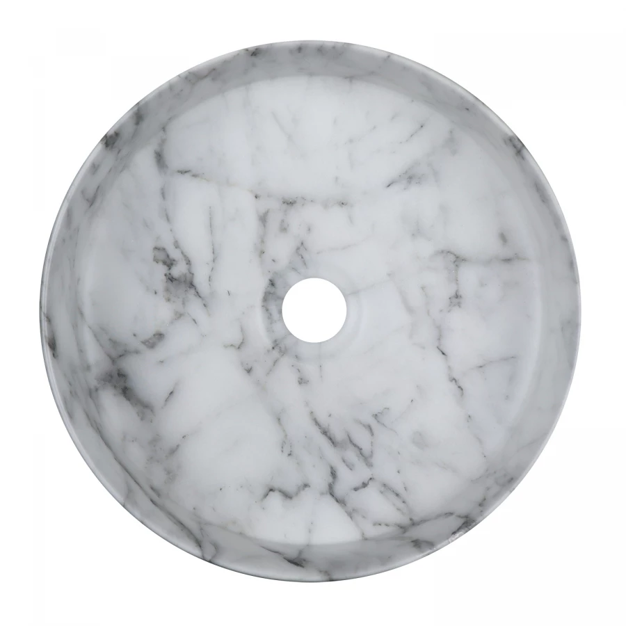 Раковина-чаша Azario накладная круглая светлый мраморный AZ-3134-M820 35.5х35.5х12 см