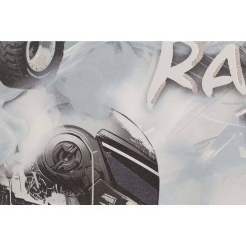 Обои флизелиновые Palitra Home Racing Team HomeColor серые HC72349-41 1,06х10,05 м