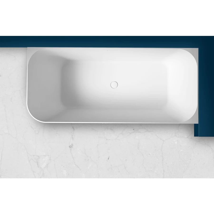 Ванна из искусственного камня Abber Stein белая матовая AS9621-1.7 R 170x75 см