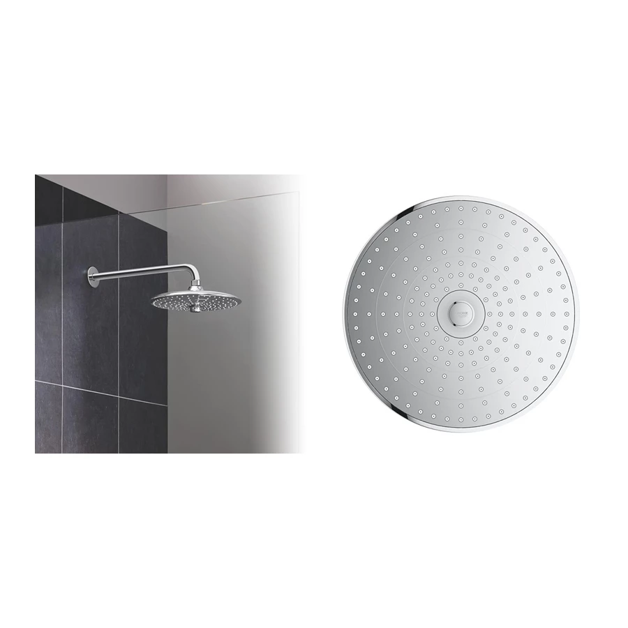 Верхний душ с душевым кронштейном 38 см Grohe Euphoria 260 SmartContro хром 26458000