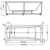 Ванна акриловая Aquatek Либра New без гидромассажа LIB170N-0000005 170х70 см