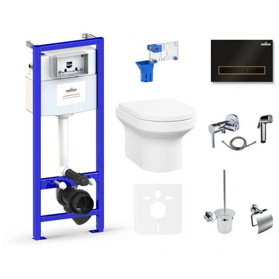 Унитаз Lavinia Boho Relfix Grance Hill Rimless 75110760 (комплект 10 в 1)