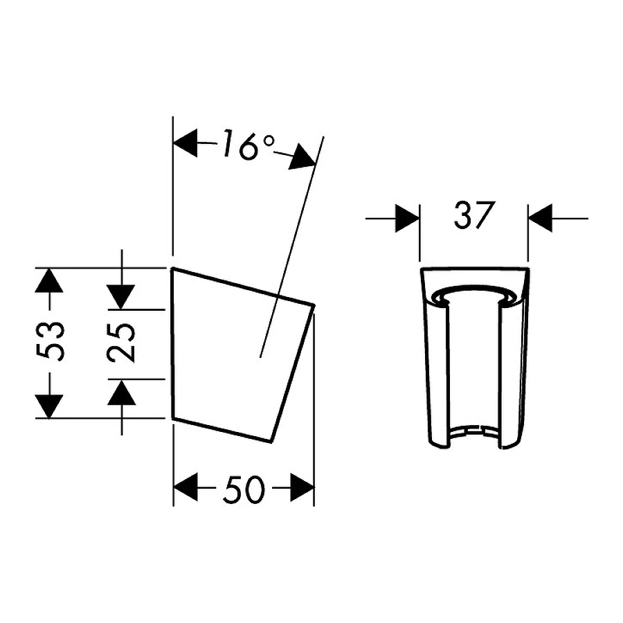 Держатель душа Hansgrohe Porter S матовый черный 28331670