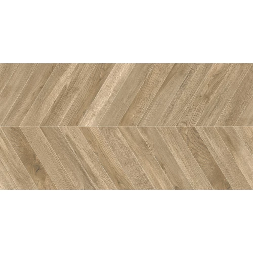 Керамогранит Delacora Walnut Chevron Light матовый карвинг коричневый D120251M 120х60 см