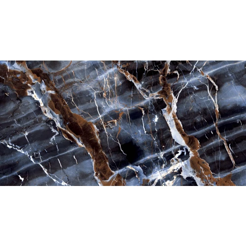 Керамогранит SotGres Stilo Blue глянцевый с двойной полировкой синий 60х120 см