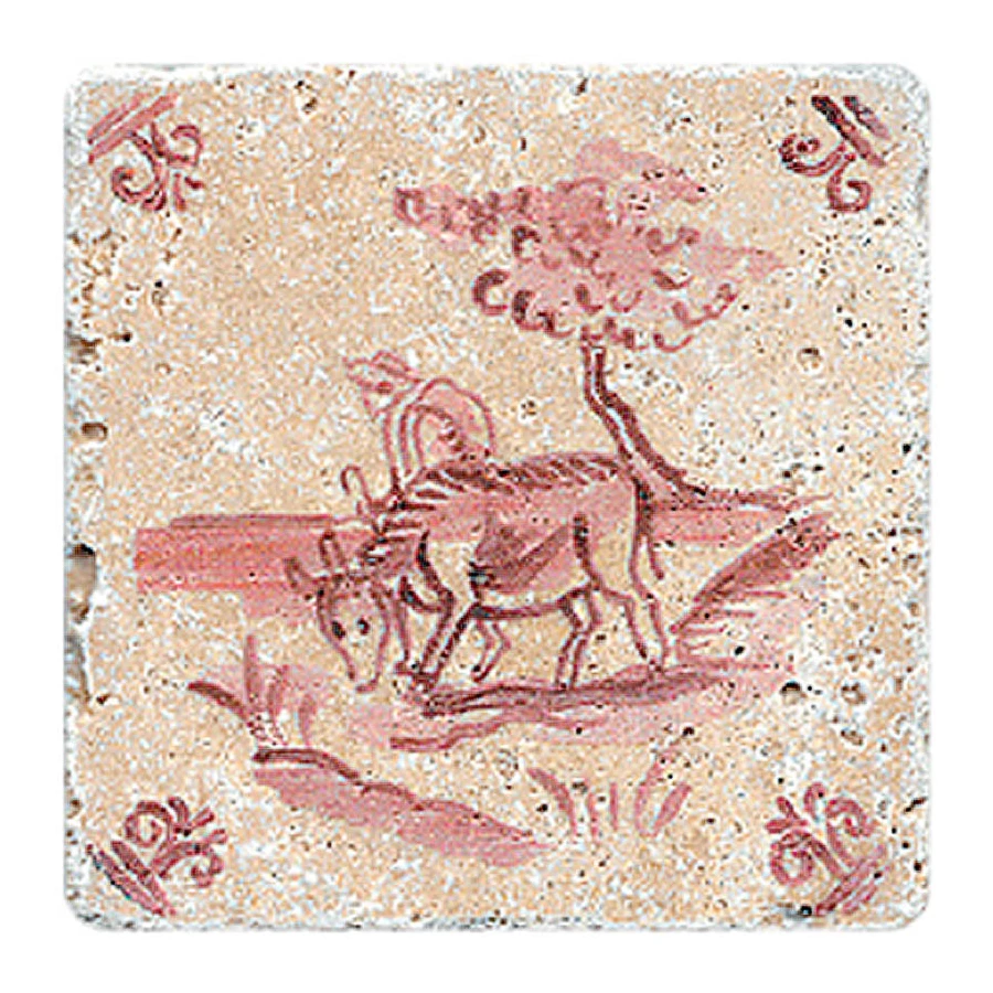 Декор Stone4Home Provance Натуральный травертин Изразцы №2 10x10 см