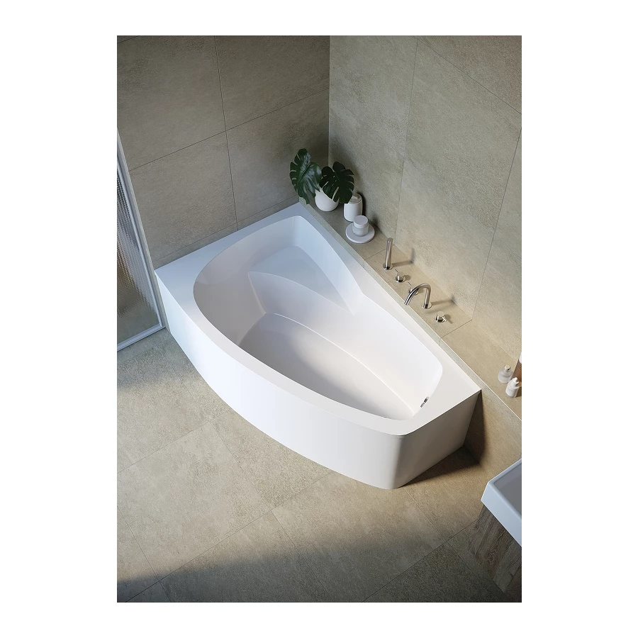 Акриловая ванна Creto Madison левая на каркасе 22-1115 170х105 см