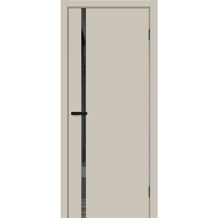 Межкомнатная дверь Bravo Браво-0.40 П 200x60 экошпон Bravo A полотно Mirox Grey цвет Cream Silk