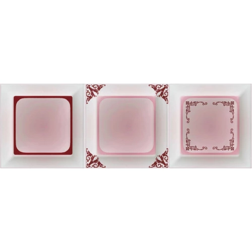 Плитка настенная Absolut Keramika Monocolor Decor Cube Burdeos глянцевая розовая AK0543 30х10 см