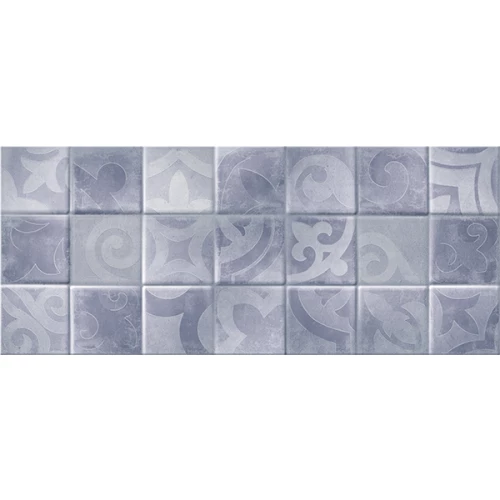 Плитка настенная Gracia Ceramica Folk blue голубой 02 (рельеф) 25х60 см