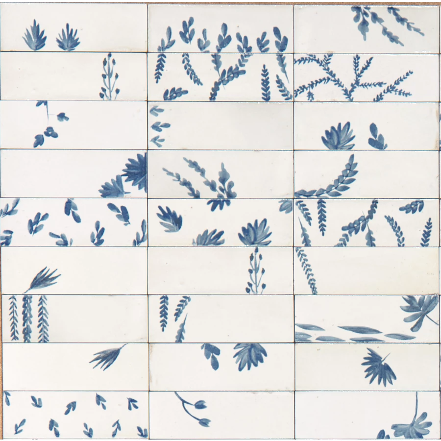 Декор Marazzi Rice Bianco Decoro Leaf Lux M96T 15х5 см