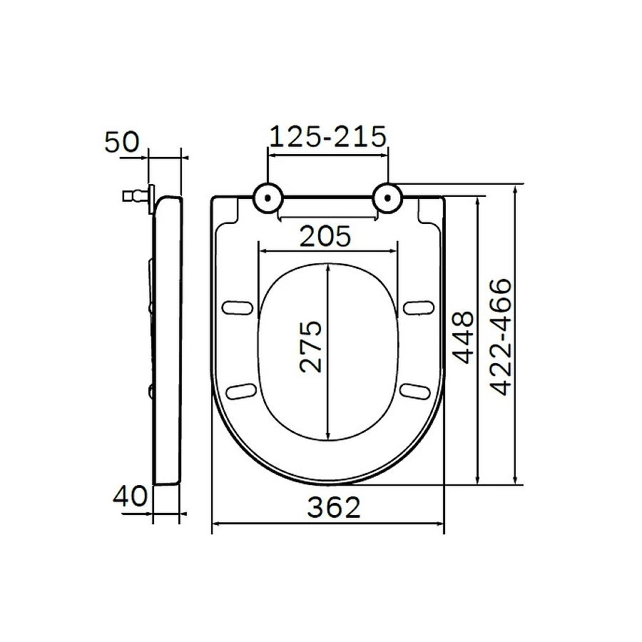 Сиденье для унитаза с микролифтом Am Pm Spirit V2.0 быстросъемное C707855WH