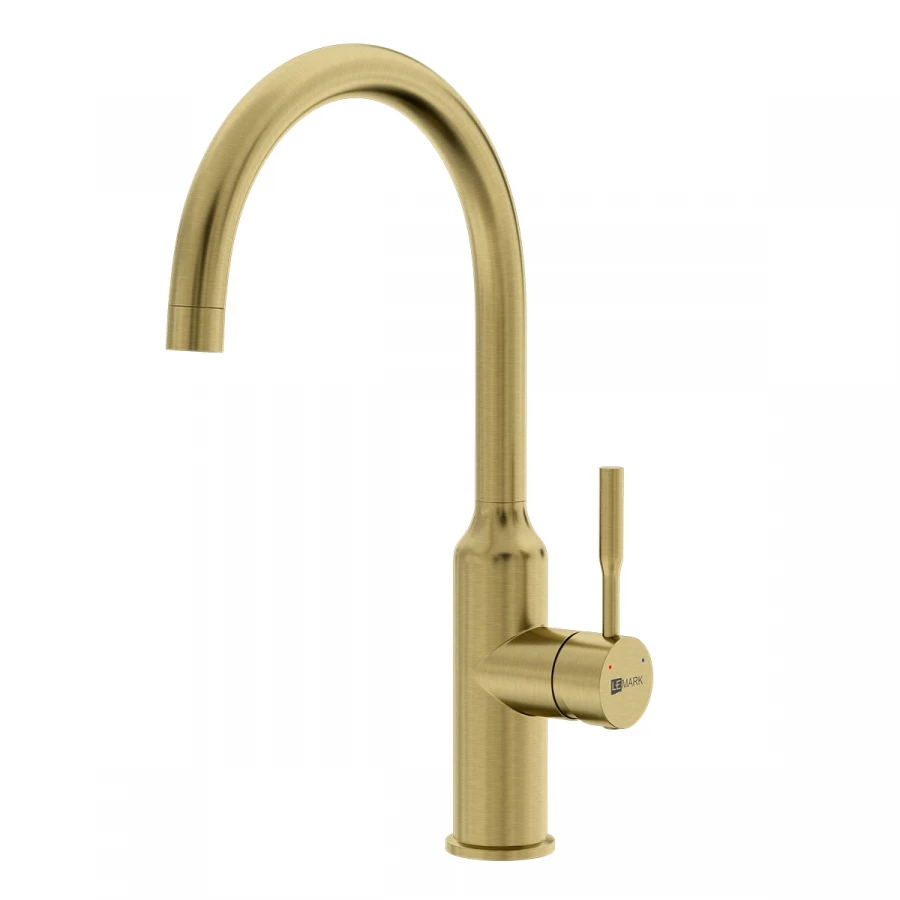 Смеситель Lemark Expert для кухни с поворотным изливом золотой LM5079LGN