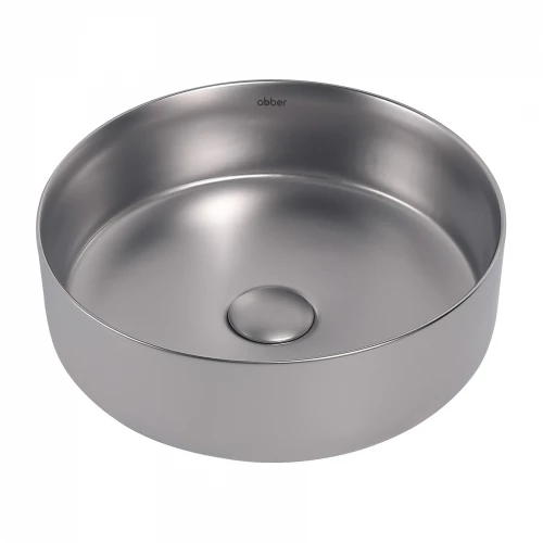Раковина накладная Abber Bequem серебро матовое AC2108MS