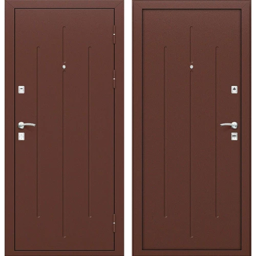 Входная дверь Bravo Стройгост 7-2 205x86 Антик Медь/Антик Медь правое открывание