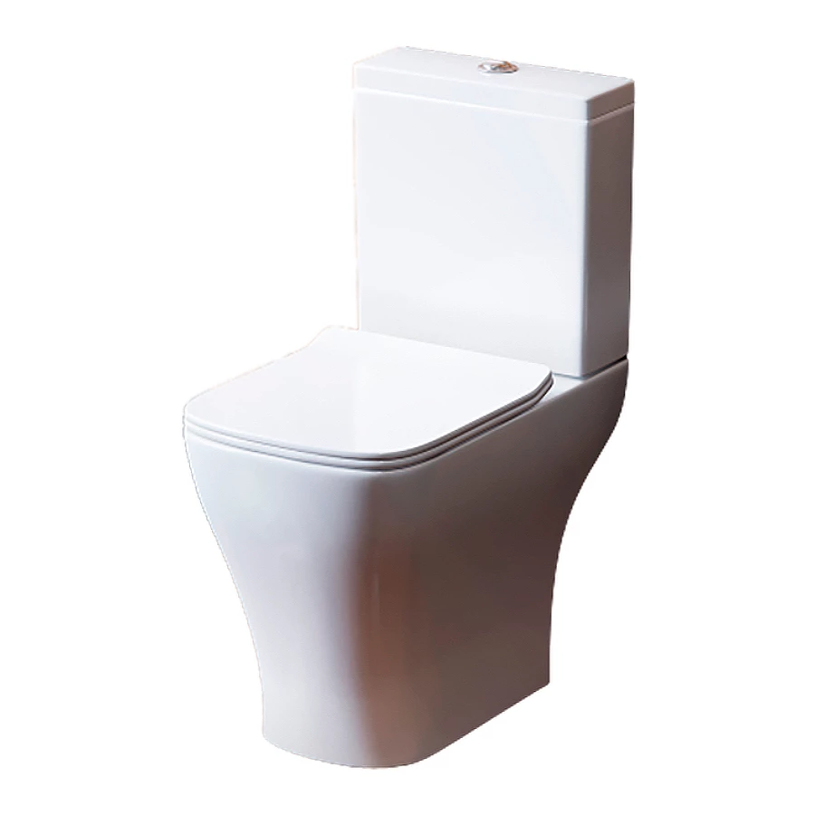 Унитаз-компакт безободковый Damixa Titan с сиденьем микролифт DX78C8600SC