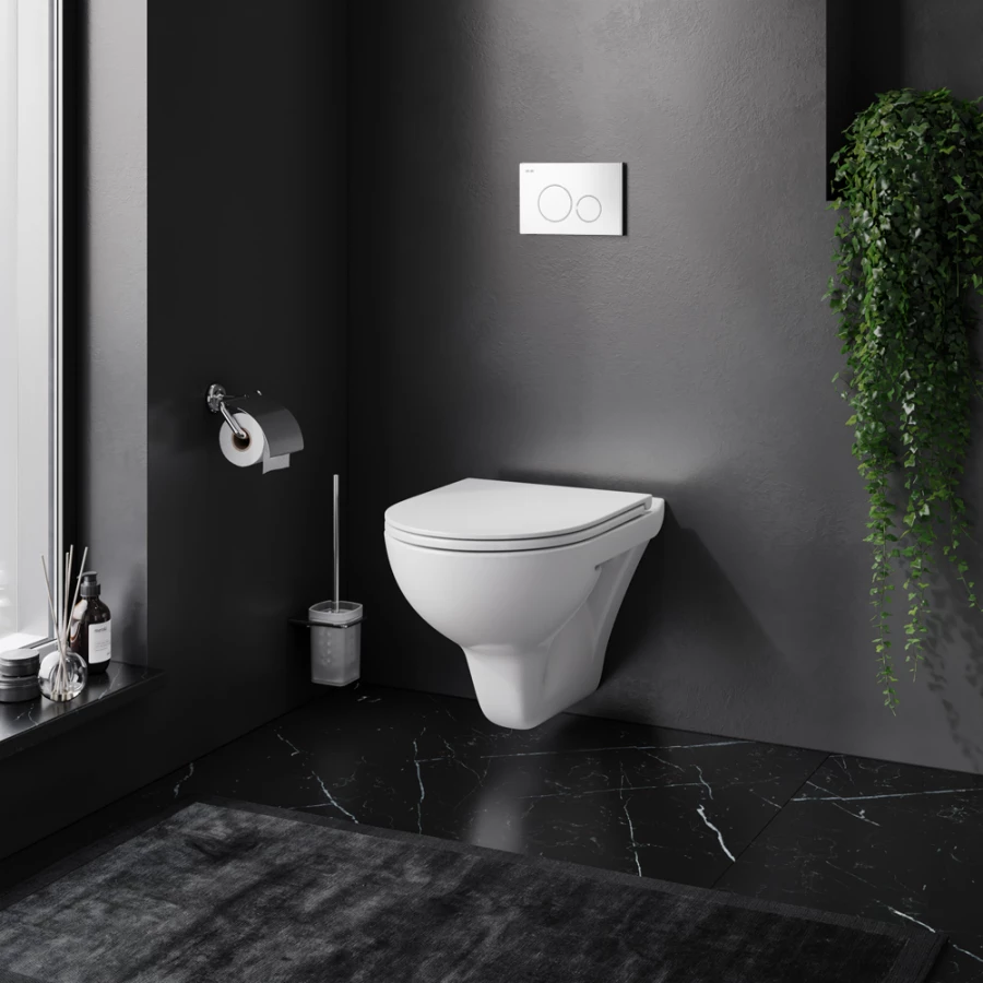 Инсталляция с подвесным унитазом Am Pm FlashClean с сиденьем микролифт и клавишей IS49001.901700