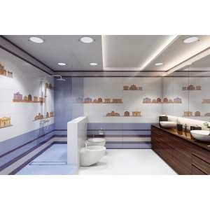 Плитка настенная 1721 Ceramique Imperiale Сетка кобальтовая белый 00-00-5-17-00-00-960 60х20 см