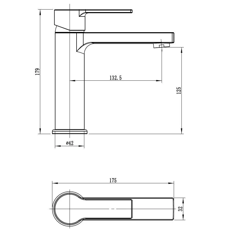 Смеситель Voda Raft для раковины хром RF26