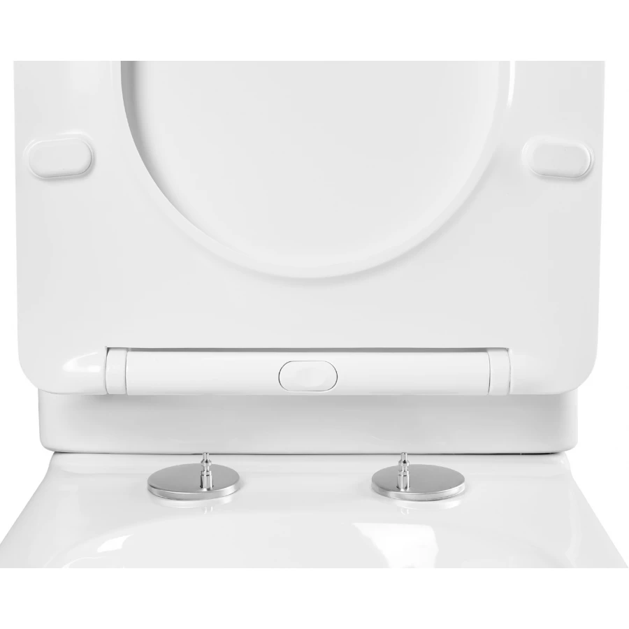 Унитаз приставной Aquatek Амадео безободковый тонкое сиденье с механизмом плавного закрывания крепеж AQ1964-00 56х36,5х40 см