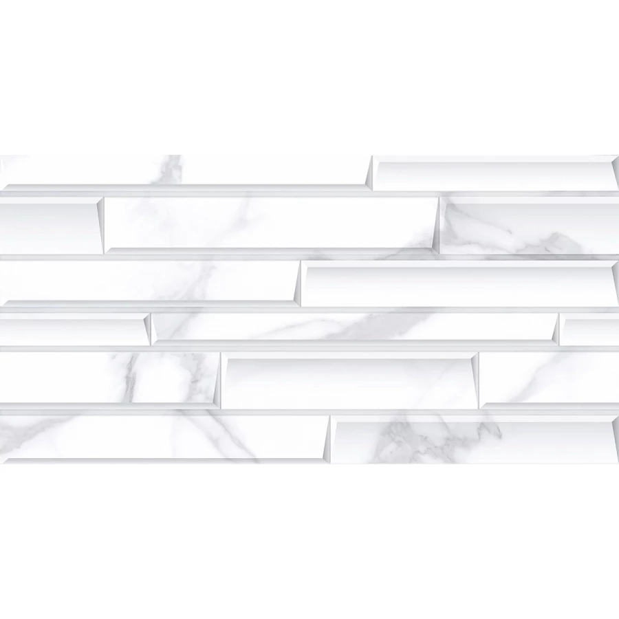 Керамическая плитка Kerlife Calacatta Bianco Bricks Rel 33 63х31,5 см