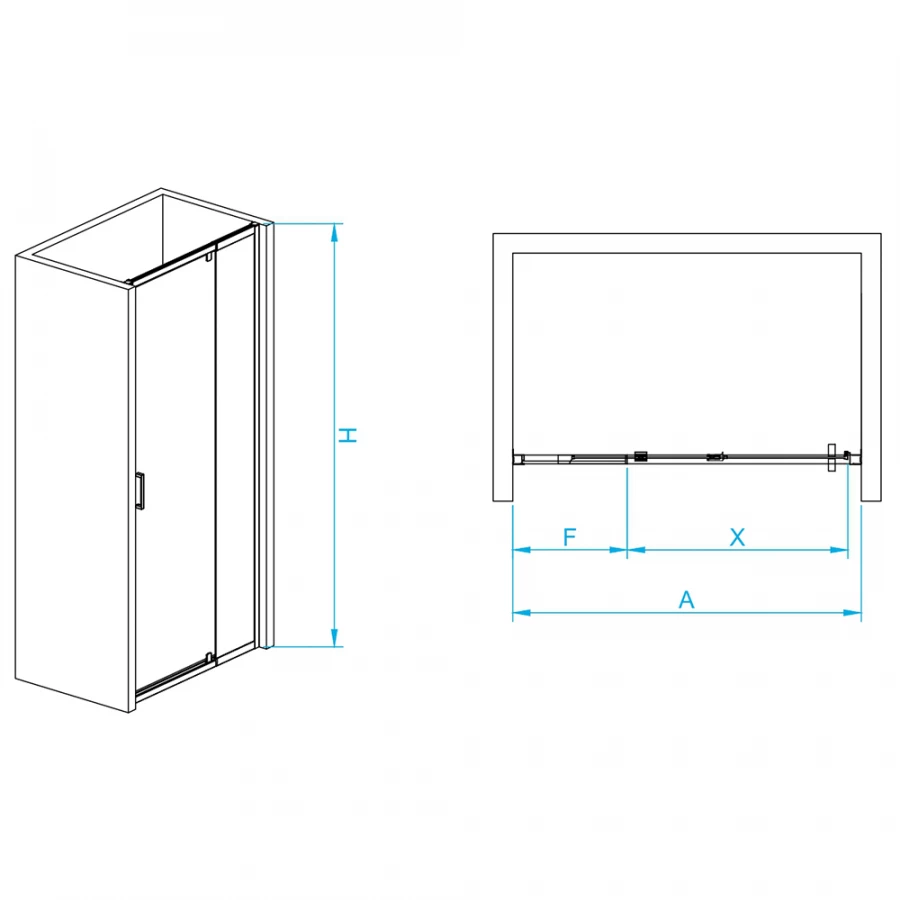 Душевая дверь RGW PA-008 Прозрачное 350800801-11 100 см