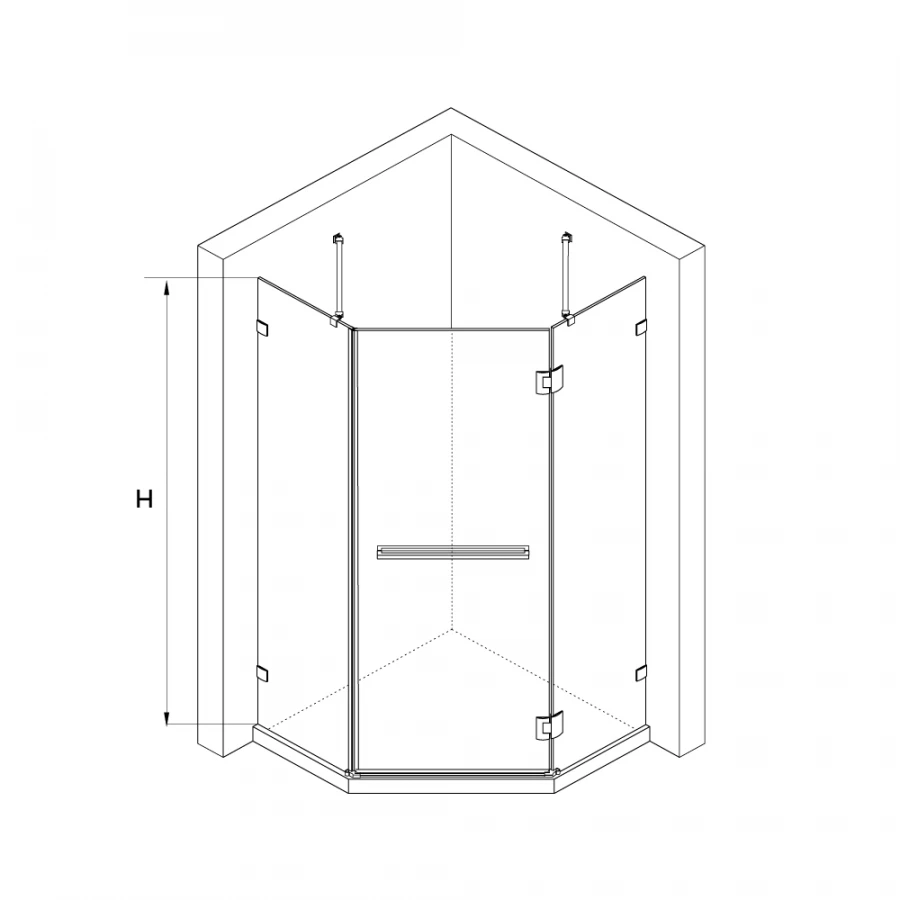 Душевой уголок RGW HO-082 Прозрачное 350608299-11 90х90 см