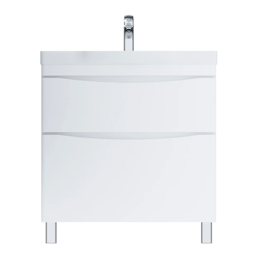 База под раковину Am Pm Like напольная 2 ящика белый глянец M80FSX0802WG 80 см