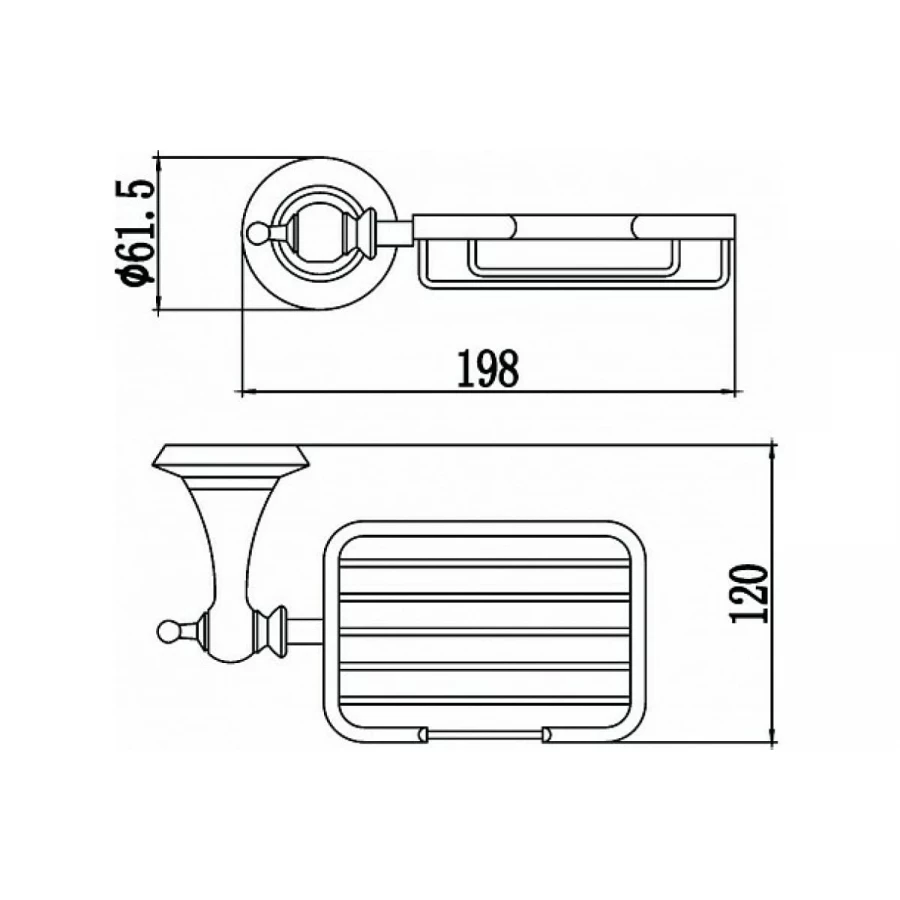 Мыльница решетка Savol настенная S-06932W