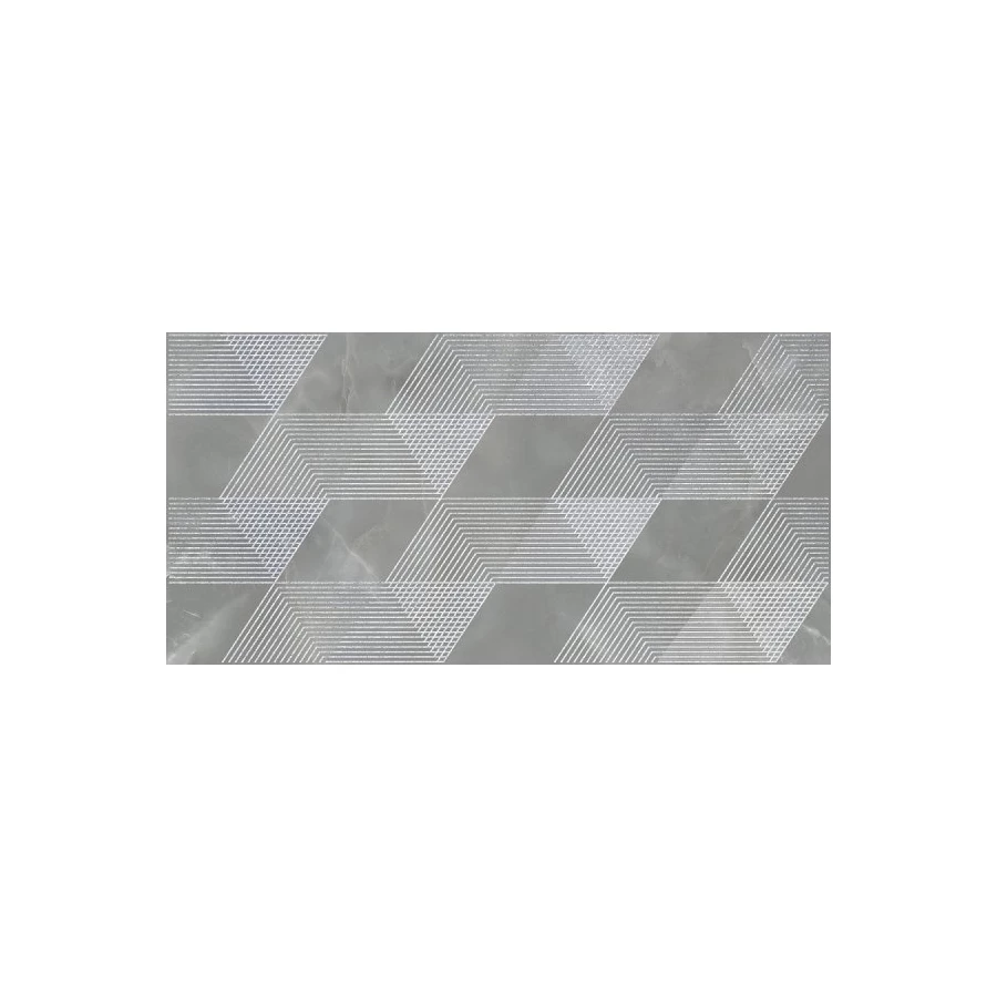 Декор Azori Opale grey geometria 588912001 63х31,5 см