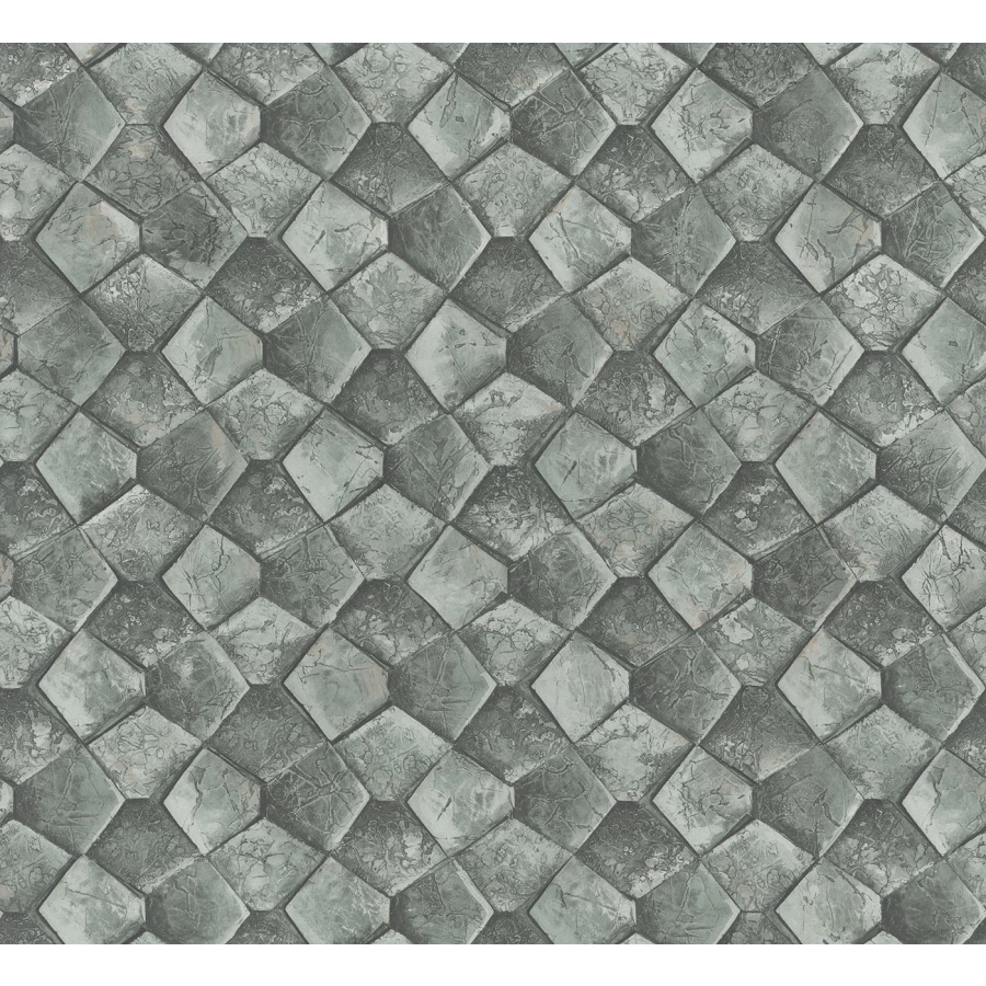 Обои флизелиновые Marburg Eclectic зеленые 34933 0,7х10,05 м