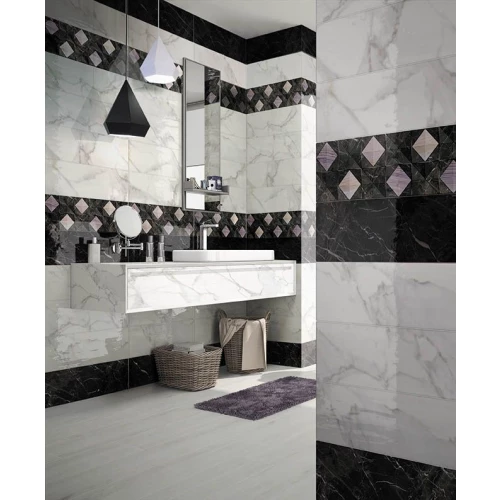 Плитка настенная Нефрит-Керамика Лацио черная 00-00-5-17-01-04-376 60х20 см