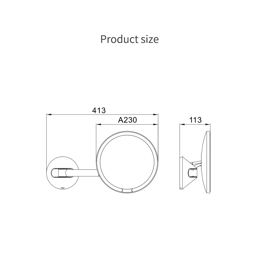 Зеркало Java настенное с увеличением 5х S-M8881H