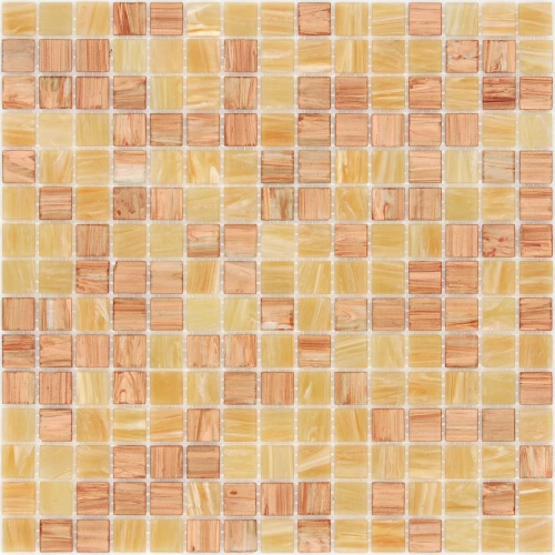 Стеклянная мозаика Caramelle Mosaic de Montespan жёлто-коричневый 32,7x32,7 см