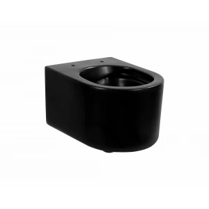 Унитаз компакт Aquatek Мия подвесной безободковый тонкое сиденье с механизмом плавного закрывания крепеж черный AQ2004-MB 49x37x34 см