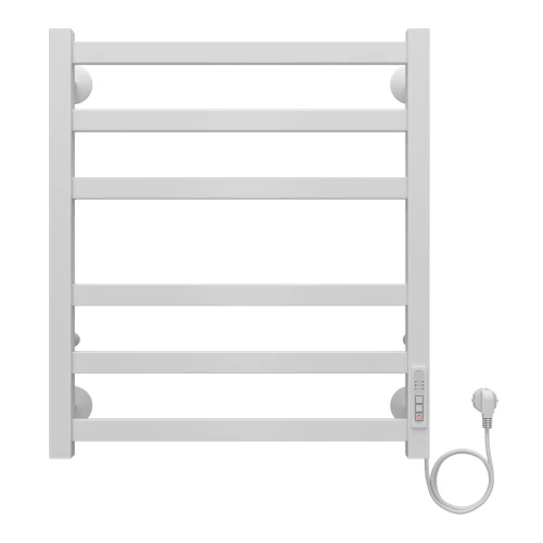 Полотенцесушитель электрический Azario Palermo квадрат 6 секций тен справа белый AZ83856W 50x60 см