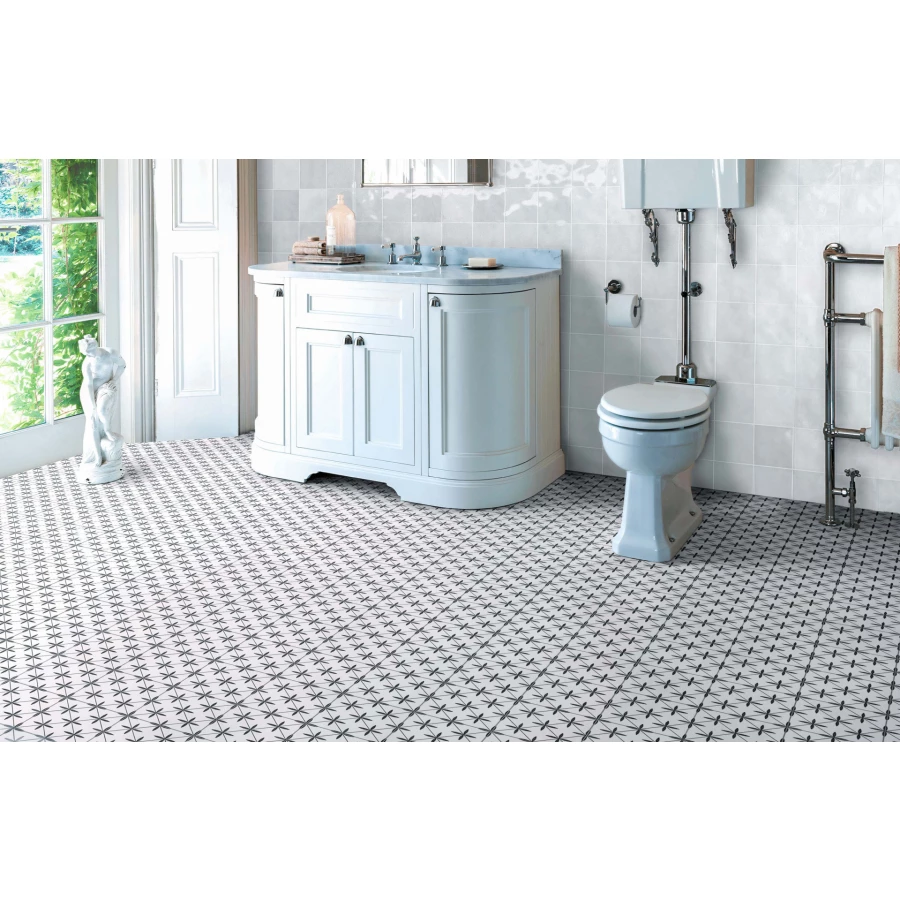 Керамогранит Monopole Stella White матовый белый 002661 18,7х18,7 см