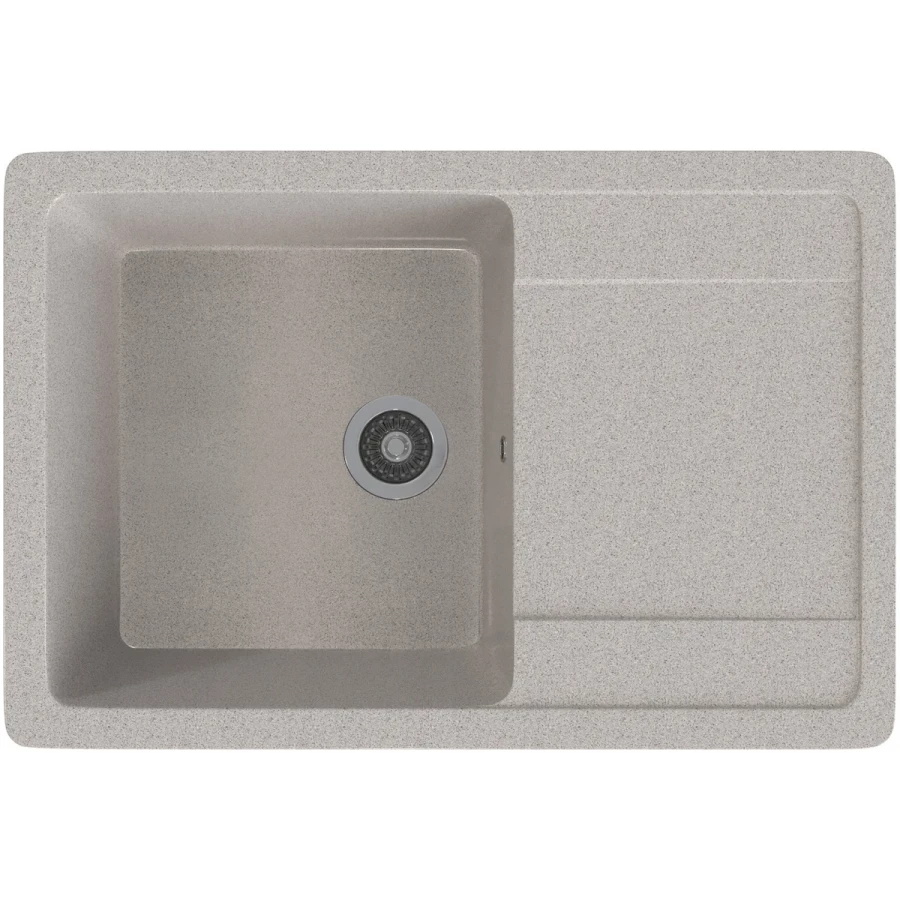 Мойка MixLine ML-GMS15 стандарт с крылом светло-серый 551147 640x505x185 мм