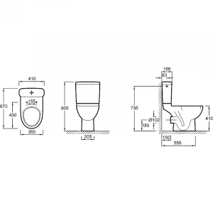 Унитаз напольный Jacob Delafon Odeon Up без бачка 4956CK-00