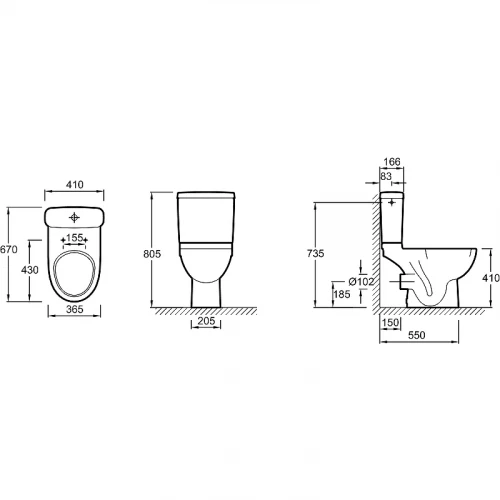 Унитаз напольный Jacob Delafon Odeon Up без бачка 4956CK-00