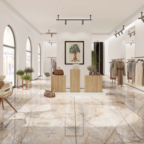 Керамогранит Neodom Titanium Silver River Classic Polished бежевый N80007 280х120 см